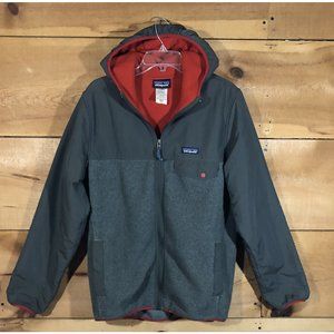 Patagonia Synchilla Shelled T-Snap Fleece Hooded Jacket Mens Size Medium